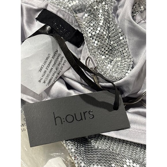 h:ours x Bridget Chainmail Halter Top in Silver Small New Womens Metal Tank - Picture 7 of 9